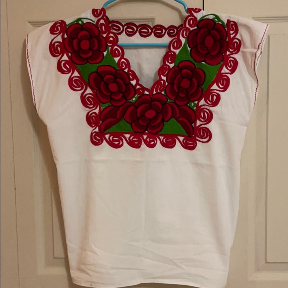 Floral embroidered blouse